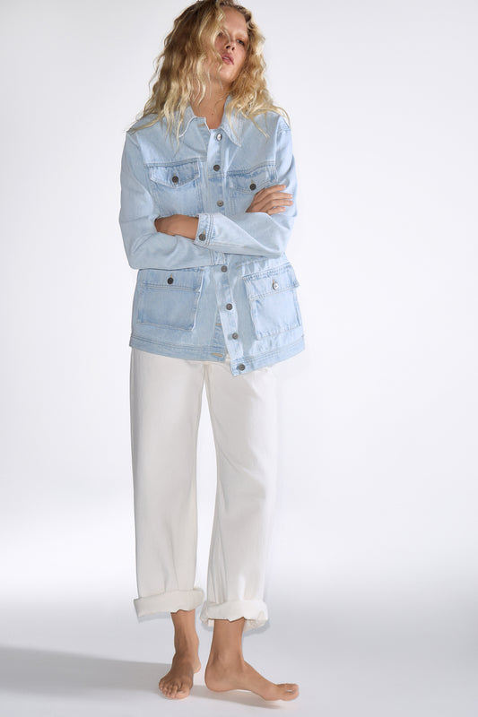 MID-WAIST STRAIGHT FIT JEANS - LIMÉ