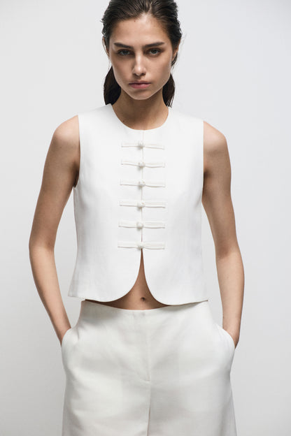 LYOCELL-LINEN QIPAO TOP