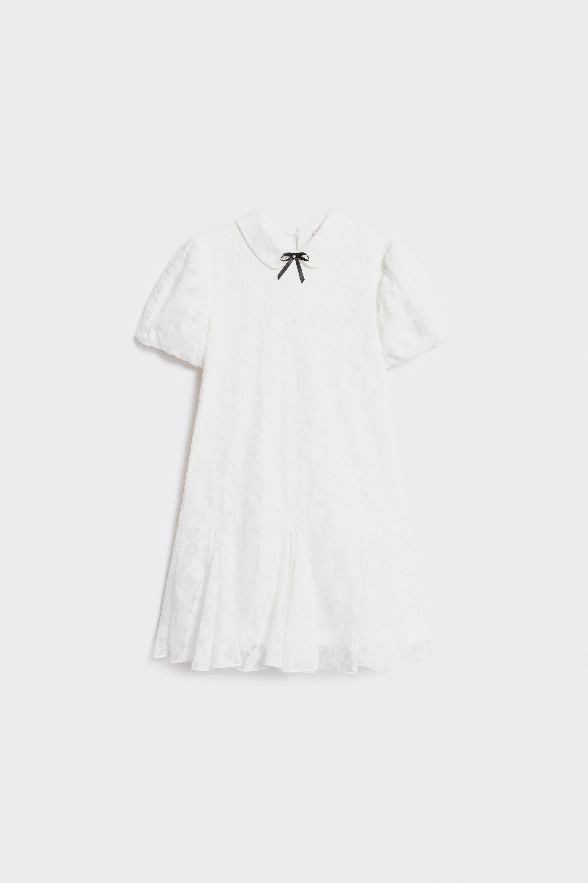 FLARED LACE DRESS - LIMÉ