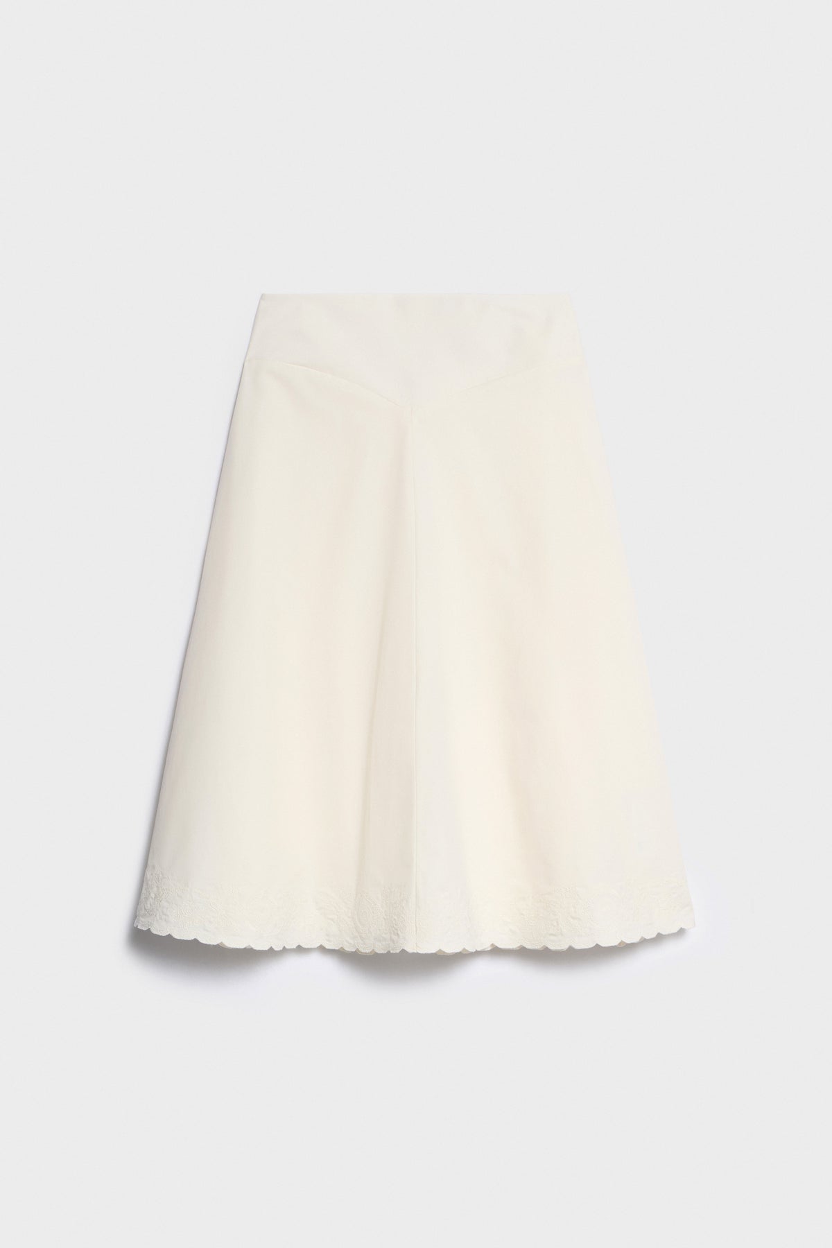 EMBROIDERY-DETAIL COTTON SKIRT
