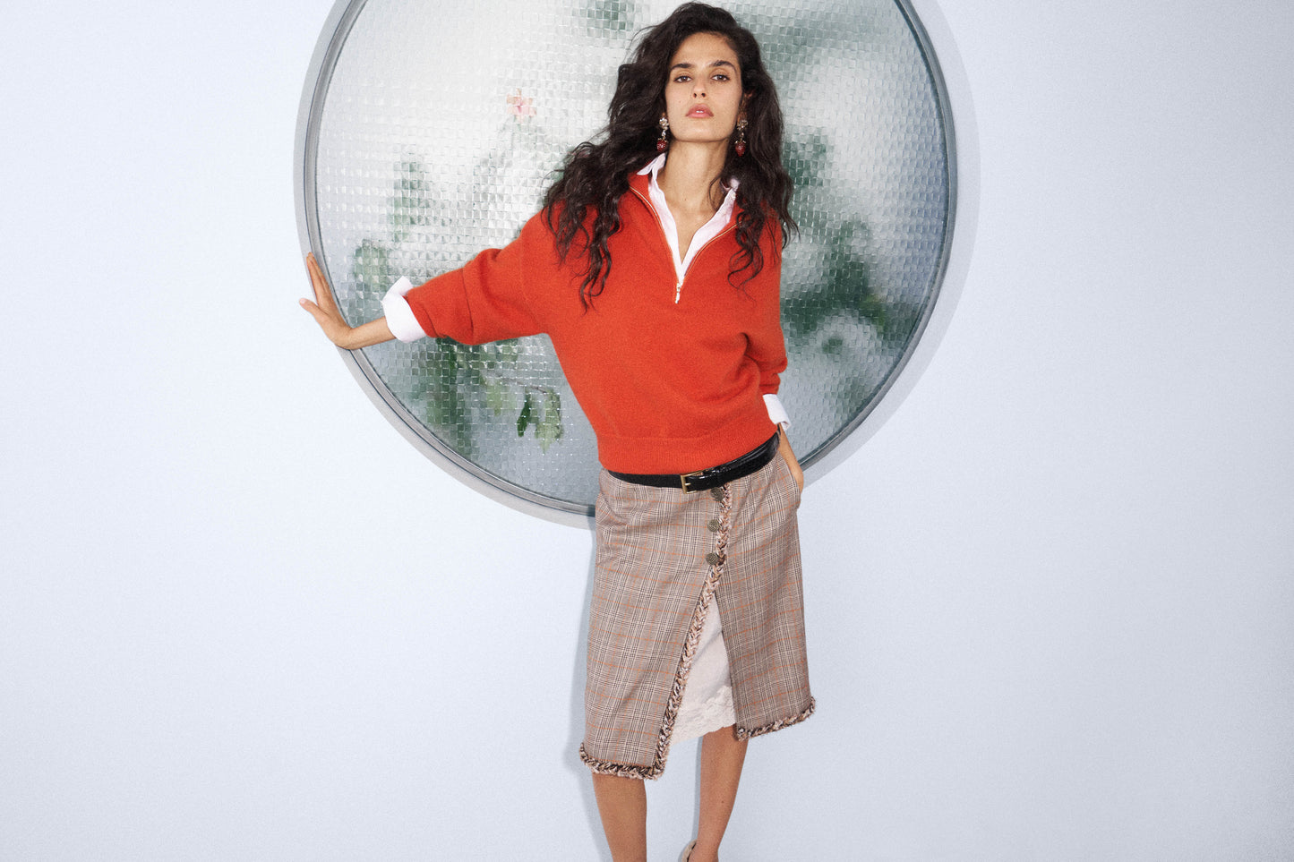 ZIP-TOP WOOL SWEATER