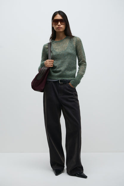 GRAY-GREEN MELANGE